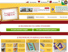 Tablet Screenshot of encadrement-sur-mesure.fr